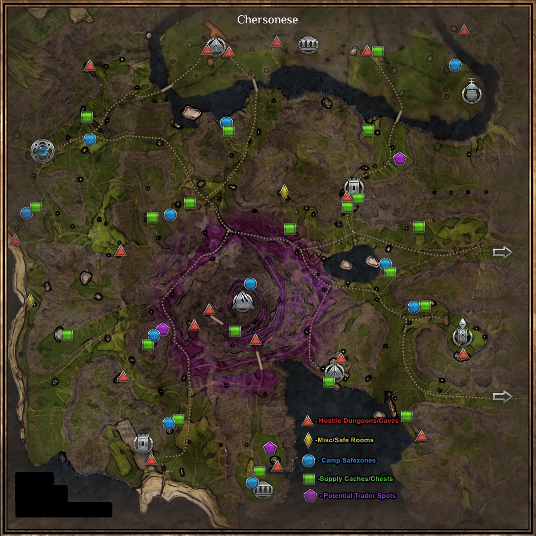 Outward: Labelled Map of Chersonese