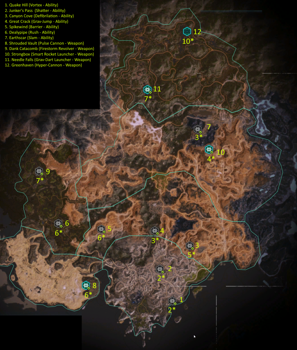 RAGE 2: Ark Locations Guide