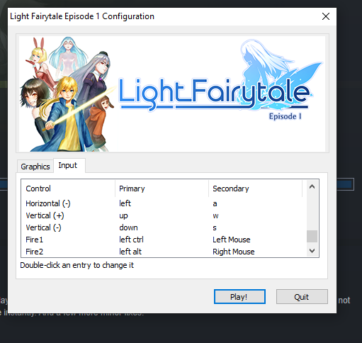 Light Fairytale Episode 1: How to Change Keybindings