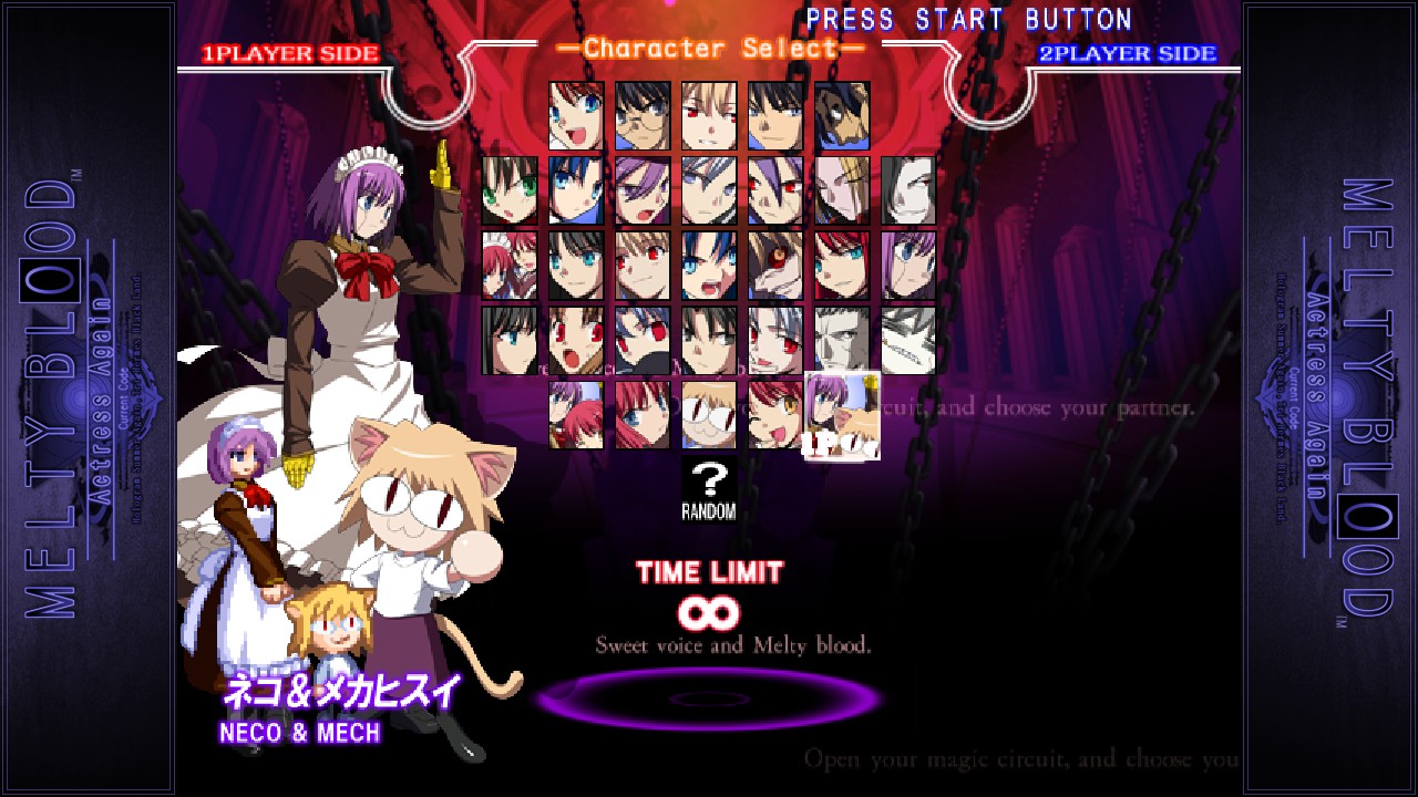 Melty Blood Actress Again Current Code All Characters Steamah